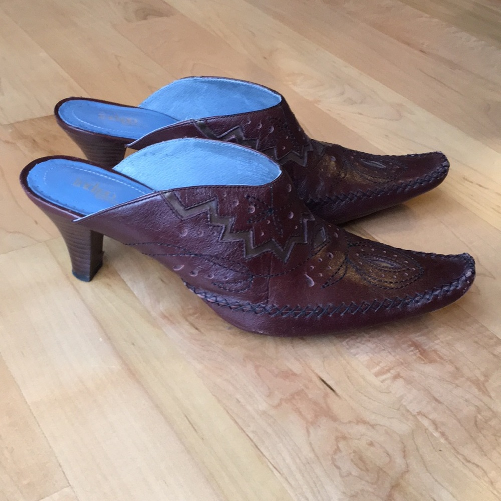 INDIGO BY CLARKS | Leather Western Mule Clogs